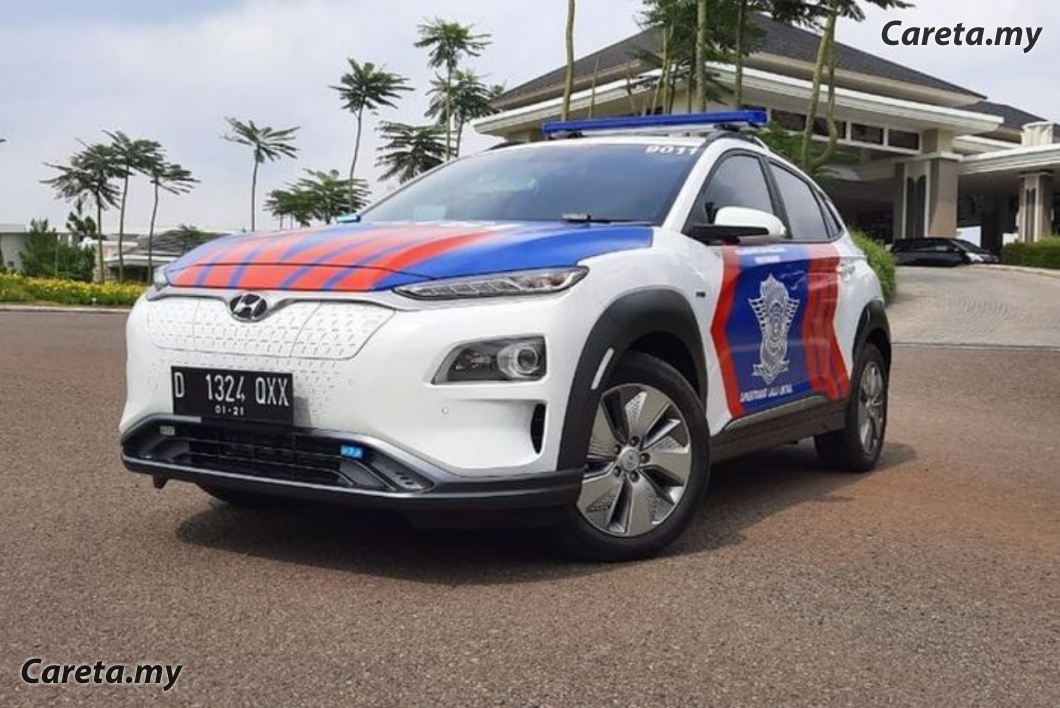  Hyundai  Kona EV jadi kereta  peronda Polis Indonesia Careta